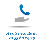 A votre écoute au 01 55 60 29 29