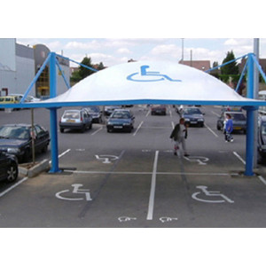 Abri protection parking handicapé - Emprise au sol: 6.6 x 10 m