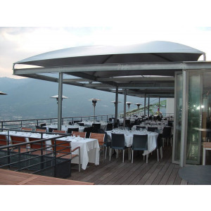 Abri terrasse de restaurant - Pour protéger et abriter les selfs et cantines