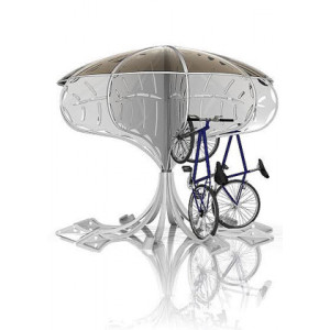 Abri vélo design - Dimensions (Ø x H) : 3 x 2,80 m