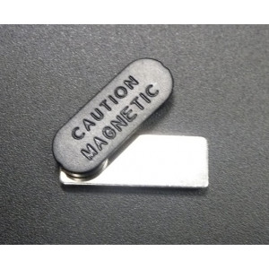 Aimants base plastique pour badge - Dimension base (mm) : 33 x 12