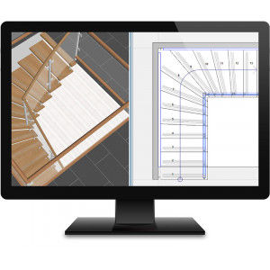 Application bureautique conception escaliers - Conception et vente avec vue 3D