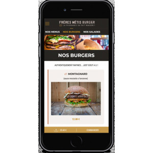 Application mobile avec couleurs de votre restaurant - Téléchargeable sur iOS (Apple) et Android