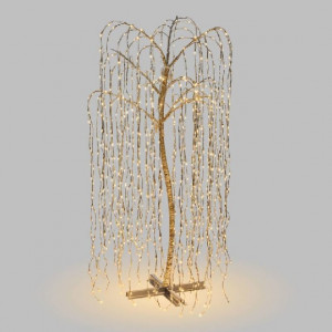 Arbre lumineux saule pleureur - Dimensions : arbre H2m - tronc Ø4cm - 8 branches d'env. 1M
