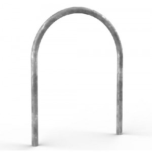 Arceau vélo épingle en acier galvanisé  - Largeur : 800 mm - Hauteur hors sol : 1000 mm - Tube acier Ø 48 mm - A sceller ou sur platine