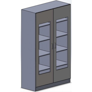 Armoire à portes battantes vitrées pour laboratoire - Longueur : 600-1200 mm