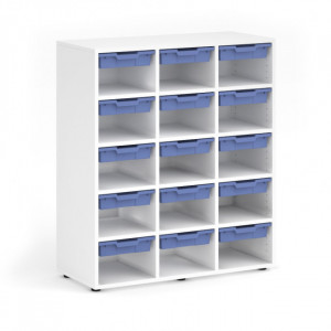 Armoire avec bacs 15 casiers - Armoire ouverte de 15 casiers - Mobibox MV15B