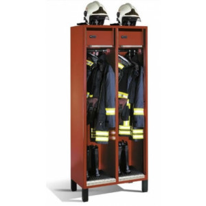 Vestiaire pompier avec support pour casque - 1 à 4 compartiments - Hauteur : 1850 mm - Avec ou sans casier sécurisé