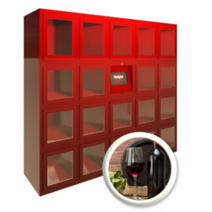Armoire stockage et distribution de vin - 19 ou 25 casiers de 400X400X500 mm