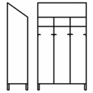 Armoire vestiaire inox 3 portes - En acier inox - Dimensions (L x P x H) : 990 x 400 x 2000 mm