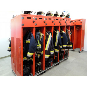 Armoire vestiaire sapeurs pompiers - Casiers pour centres de sécurité