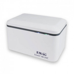 Bac à ultrasons et stérilisateur - Combiné nettoyeur à ultrasons et stérilisation par lumière UVC - Touche de fonctionnement - Cuve en inox - capacité 650 ml