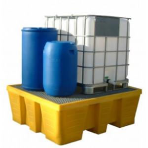 Bac de rétention rotomoulé monobloc - Volume de rétention : 1000 litres