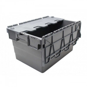 Bacs de transport  en ALC gris - Matière : Polypropylène recyclé - Dimensions :  400 x 300 x 25 mm