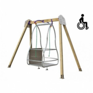 Balançoire pour enfants handicapés - Balançoire adaptée aux fauteuils roulants