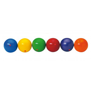 Balles unicolores à grain de jonglage - Fabrication française - Diamètres : 65 mm et 74 mm