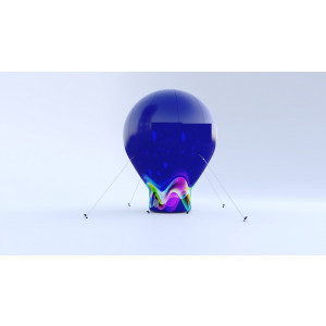 Ballon ventilé publicitaire  - Hauteur ballon : 3 m à 8 m 
