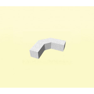 Banc béton tetris C gris clair - Encombrement : 1500 x 1500 mm - Hauteur assise : 450 mm - Traitement anti-graffiti - A poser