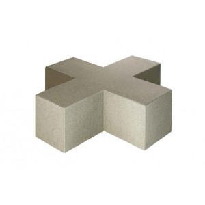 Banc béton tetris X - Longueur : 1500 mm - Assise 450 mm - A poser ou à ancrer avec tiges métalliques
