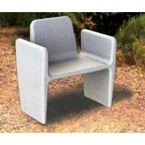 Fauteuil public beton 1 ou 3 sièges - Longueur : 76 ou 211 cm – Assise : 45 cm - Fixation par des tiges métalliques