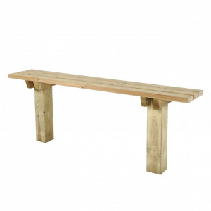 Banquette en bois sans dossier - Dim : L.200 x 45 H.45 cm - Assise et pieds en pin classe IV