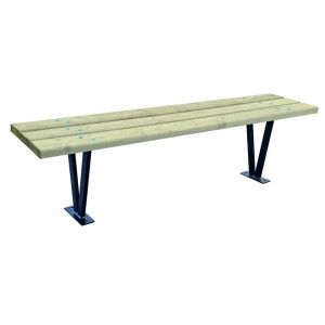 https://www.techni-contact.com/ressources/images/produits/merchandising/banquette-publique-en-bois-85364276-1.jpg - Longueur : 1800 mm – Bois exotique ou pin traité autoclave - Pieds en acier