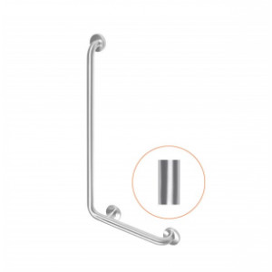 Barre d'appui inox angle droit - Inox - Diamètre Ø 32 mm -  Épaisseur: 1,2 mm - Position : Droite, Gauche ou Reversibile