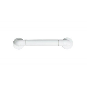 Barre d'appui droite en aluminum - Aluminum - Finition: Nylon blanc -  Ø: 35 mm - Longueur : 400 à 750 mm
