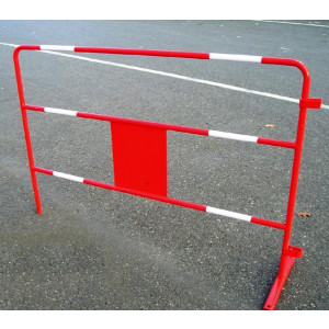 Barrière de travaux publics - Dimensions : 1500 x 1000mm - Poids : 5.50kg - Coloris : Rouge/blanc