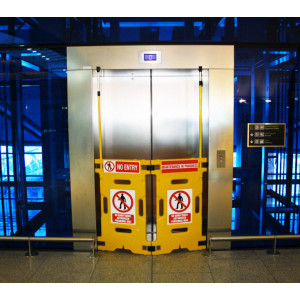 Barrière maintenance ascenseurs - - Hauteur (mm) : 1100
- Largeur (mm) : 660
- Épaisseur (mm) : 40