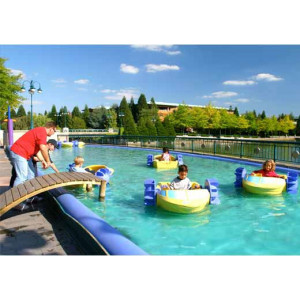 Bassin gonflable pour enfants - Dimensions (m) : De 6.10 x 6.10 à 9.14 x 15.24 - Capacité : De 4 à 10 bateaux