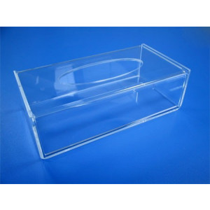 Boîte à mouchoirs plexi - Plexiglas épaisseur 4mm - Dimensions: 23 x 12 cm -  A posée ou fixée au mur