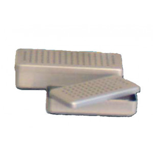 Boîte pour instruments médicaux - Matière : Aluminium anodisé - Dimensions : L 180 x l 90 x H 30 mm