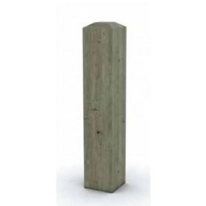 Borne carrée en bois fixe - Pin traité classe IV - Hauteur : de 75 à 150 cm