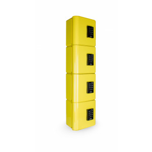 Borne recharge téléphone portable 4 casiers à code - Borne de recharge pour téléphone portable 4 casiers à code