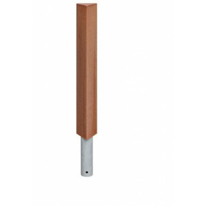 Potelet de protection triangulaire en acier corten - Hauteur hors sol : 900 mm - Dimensions : 132 mm - Acier corten – Tête plate