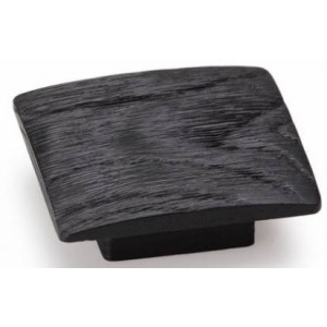 Bouton de meuble carré bois noir - Dimensions : diamètre 60 mm x hauteur 22mm