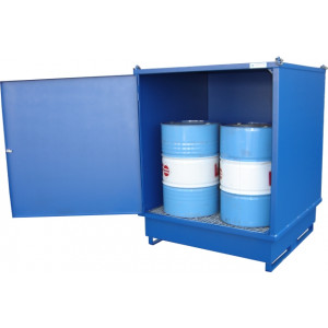 Box armoire stockage fûts - Stockage de 2 ou 4 fûts ou conteneur de 1000 litres
