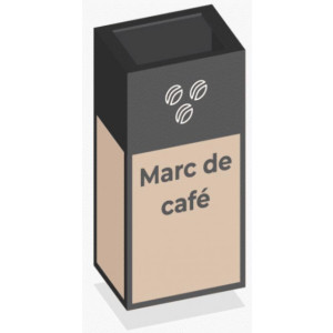 Box de recyclage marc de café - Contenance : 20 kilos de marc de café