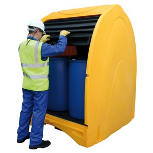 Box de stockage PEHD - Capacité (L) : 250 - 4 fûts