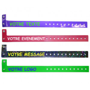 Bracelet vinyle personnalisé - Longueur (mm) : 250 - 260