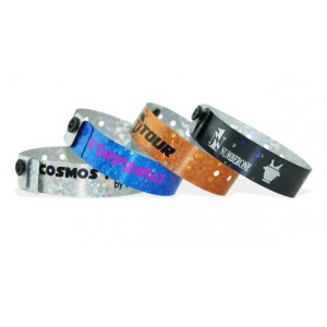 Bracelets holographiques personnalisables - Fermeture en plastique inviolable