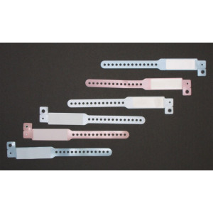 Lot De 100 Bracelets D'identification Médicale OATIPHO - Blanc, PVC Résistant à L'eau, Inscriptibles, Pour Hôpitaux