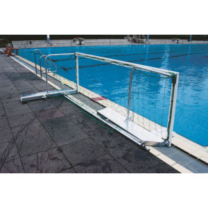 But de water-polo flottant rabattable - Aluminium 80 x 40 mm - Cadre intérieur : L.300 x H.90 cm - Profondeur But : 90 cm