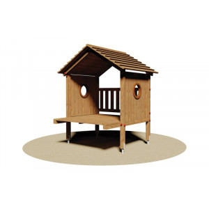 Cabane en bois pour enfants - Dimensions (L x P x H) : 165 x 175 x 206 cm