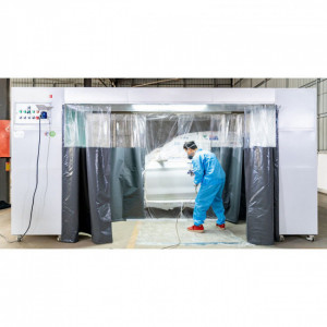 Cabine de peinture mobile pour carrosserie  - Alimentation en monophasé 230V industriel