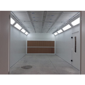 Cabine de peinture ouverte - Largeur 4 mètres avec éclairage