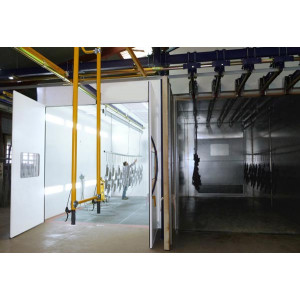 Cabine de poudrage - Ventilation : verticale ou horizontale