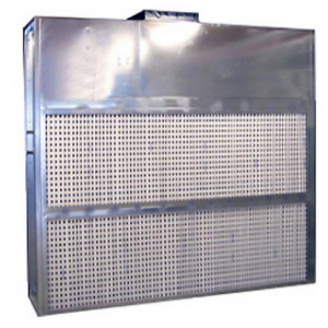 Cabine de pulvérisation à filtre sec - Puissance (KW) : 5.5 - 7,5 - Largueur aspiration / hors-tout (mm) : 3000 / 3100