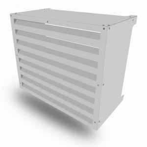 Cache climatiseur blanc - Dimensions (L x H x P) : 96 x 85 x 56 cm